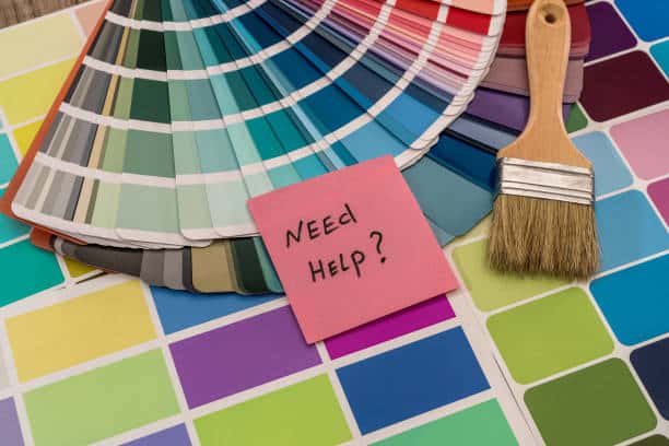 Interior color samples and color consultation for homeowners