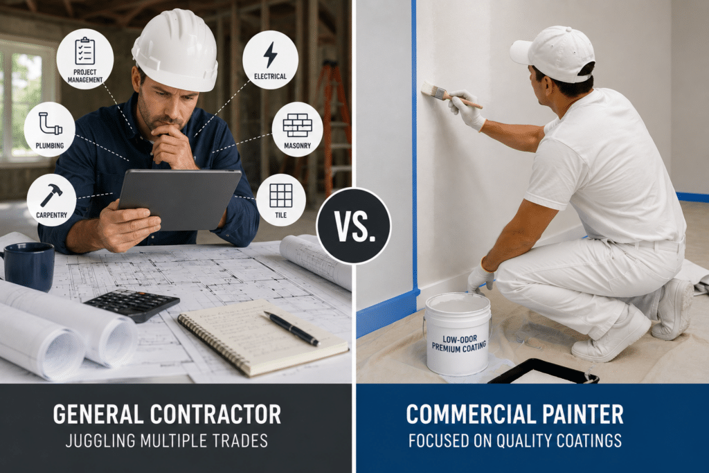 Commercial Painters vs. General Contractors: What's the Difference?

