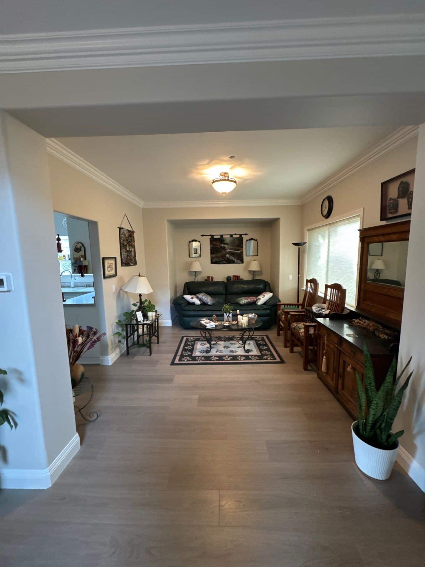Living area interior painting project at 33 Elizabeth Cir, Larkspur, CA